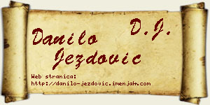 Danilo Jezdović vizit kartica